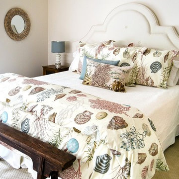 Coastal inspired guest room