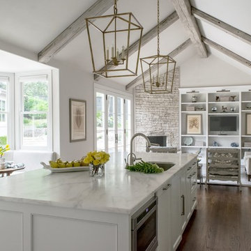 Kitchen with vaulted ceiling