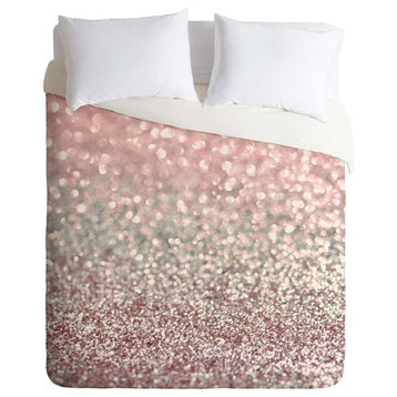 Deny Designs Lisa Argyropoulos Girly Pink Snowfall Duvet Cover - Lightweight