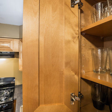 Light Brown Glazed Kitchen Cabinets