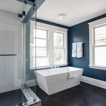 Guest Bath - Navy, Black & White & Gold
