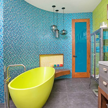 Unconventional Color Master Bathroom