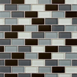 Black Metal And Black Blend Glass - Tile