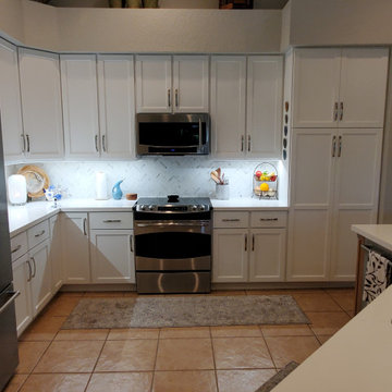 Contemporary Kitchen Remodel Done in Dove White