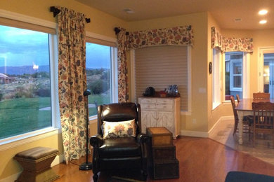 Inspiration for a transitional family room remodel in Other
