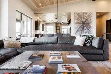 Example of a family room design in Other