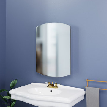 Stainless Wall Mounted Medicine Cabinet with Mirror 24" H x 16" W Triple Shelf