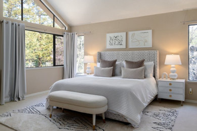 Bedroom - large modern bedroom idea in San Francisco