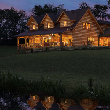 Log Home: Modern-Day Farmhouse