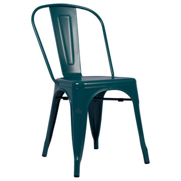 Bastille Side Chairs, Set of 4, Dark Teal Blue