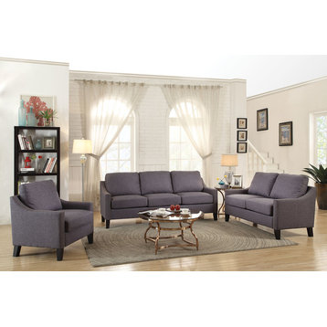 Zapata Linen Sofa, Gray