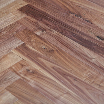 Graduate Hospital, Philadelphia: Herringbone Floor, Walnut Stair, Accent Walls