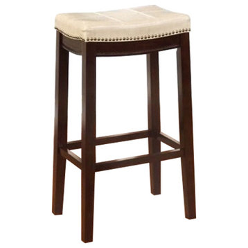 Hawthorne Collection 30" Faux Leather Bar Stool in Jute