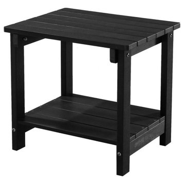 Orlando Plastic Wood End Table, Black