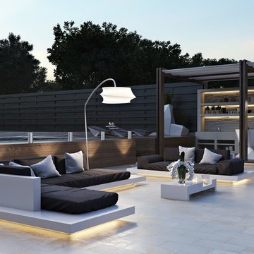 3D Architectural Render for a Unique Terrace