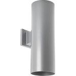 Progress Lighting - 2-Light Wall Lantern, Metallic Gray - 6" up/down cylinder with heavy duty aluminum construction and die cast wall bracket. Powder coated finish. Specify P8798-31 top cover lens for use in wet locations.