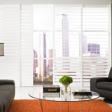 CUSTOM WHITE PLANTATION SHUTTERS - WINDOW SHUTTERS - Woodland Harvest Lafayette