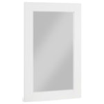 Meridian Furniture - Monad Mirror, White, 24" Wide - Let this Monad mirror reflect your elegant tastes. This beautiful mirror is made from real birch wood veneer for a long-lasting and durable design. The rich white finish blends seamlessly with most furnishings in your home, and the large size makes it perfect for hanging in a number of different spots. Buy it on its own or pair it with the matching vanity from the same collection for a complete look.