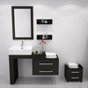 33.5" to 45" Scorpio Wall Mounted Vessel Sink Modern Bathroom Vanity Set