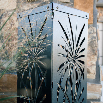 CorTen Rusted Steel Light Bollards - ClaroLux Landscape Lighting