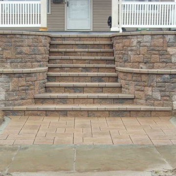 Front Entry Ways and Stairs with Raised Pation Design in New York