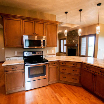 Kitchen features open layout and connects to mudroom