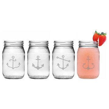 Ahoy! 4-Piece Drinking Jar Set
