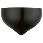 Livex Lighting - Livex Lighting 1 Light Shiny Black Wall Sconce - The modern, minimal Amador 1-light half moon sconce features a shiny black finish shade with a gold finish inside.