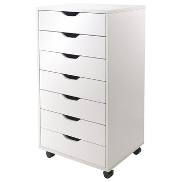 Winsome Wood Halifax Cabinet For Closet, Office, 7-Drawer, White