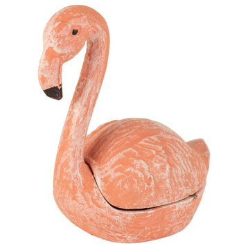 Cast Iron Flamingo Hide-a Key