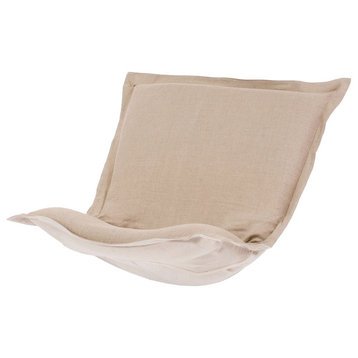 Howard Elliott Puff Chair Cushion With Cover, Prairie Linen Natural