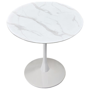 Tulip Counter Height Table, White Finish