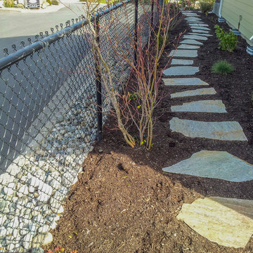 Walkway along fence line