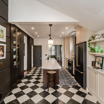 German Village Parisian Cafe Inspired Kitchen