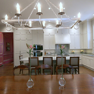 Large Eat in Kitchen with Floor to Ceiling Brookhaven Cabinetry