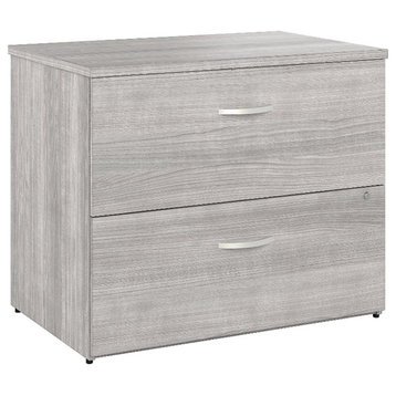 Studio A 2 Drawer Lateral File Cabinet in Platinum Gray - Engineered Wood