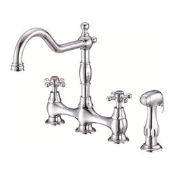Danze� - Danze Opulence Two Handle Bridge Faucet with Spray D404557 - Kitchen Faucets