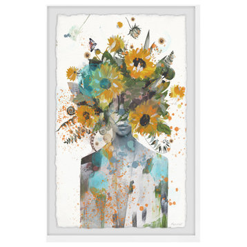 "Sunflower Jewel" Framed Painting Print, 24x36