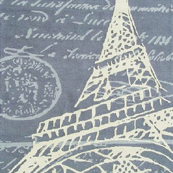 Tour Eiffel Area Rug in Gray - The Rug Market America - Rugs