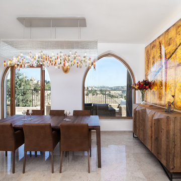 MOUNTAIN | Contemporary Custom Glass Chandelier | Dining Room Light