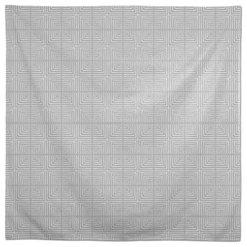 Gray Geo Diamonds 58 x 102 Outdoor Tablecloth