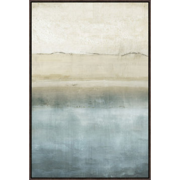 Pacific Views, 31.25"x46.25", Espresso Natural Wood Gallery Floater