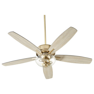 Breeze 2 Light 52 in. Indoor Ceiling Fan, Aged Brass