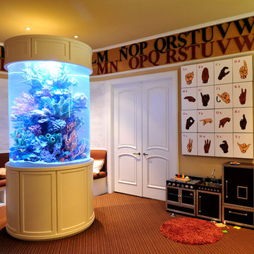 Beautiful Saltwater Cylinder Aquarium
