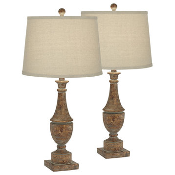 Pacific Coast Collier Table Lamp 2-Pack 35G43 - Bronze w/aged Patina