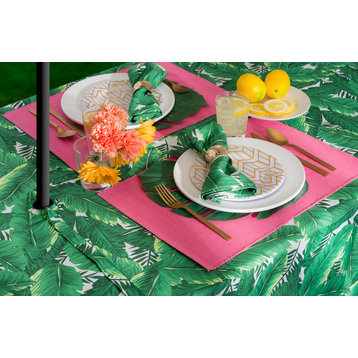 DII Banana Leaf Outdoor Tablecloth 60"x120"