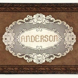 Family Name Crochet Doily (Framed) - Tapestries