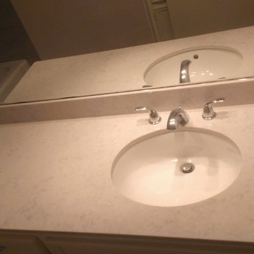 BATHROOM - 12" x 24" Gray Wall Tile / 5" x 24" Wood Plank Floor Tile