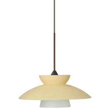Besa Lighting 1XT-271897-BR Trilo 7 - One Light Cord Pendant with Flat Canopy