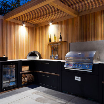 Outdoor kitchen in Oxshott, Surrey
